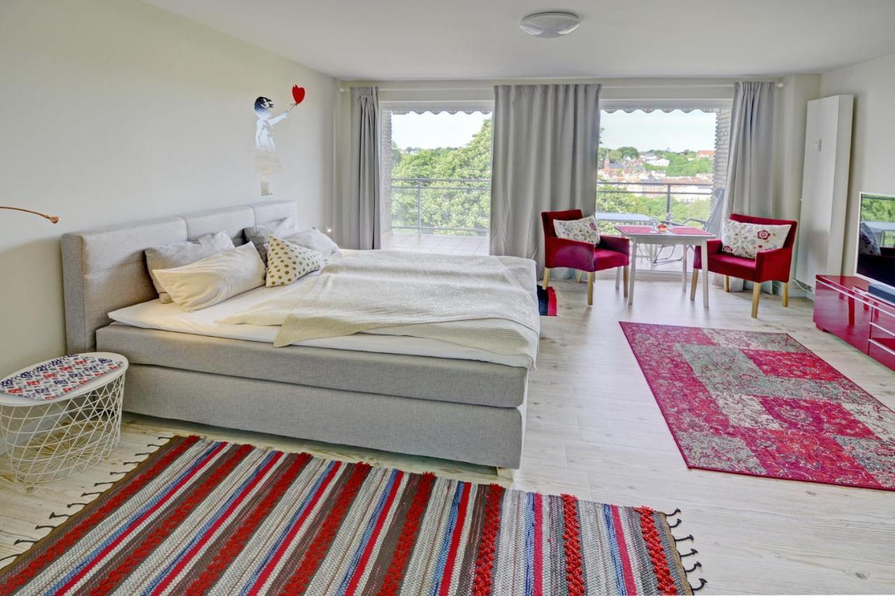 Fewo1846 - Flensview - Komfortables Studioapartment Mit Balkon Und Hafenblick Фленсбург Екстериор снимка